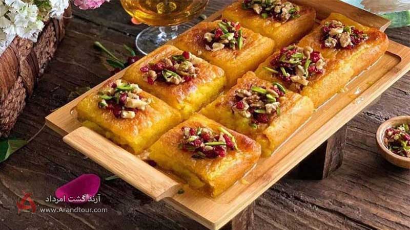 کوکوی شیرین از غذاهای معروف مشهدی