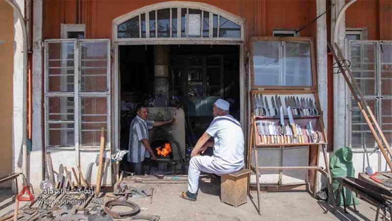 راسته آهنگران بازار قدیمی استروشن تاجیکستان