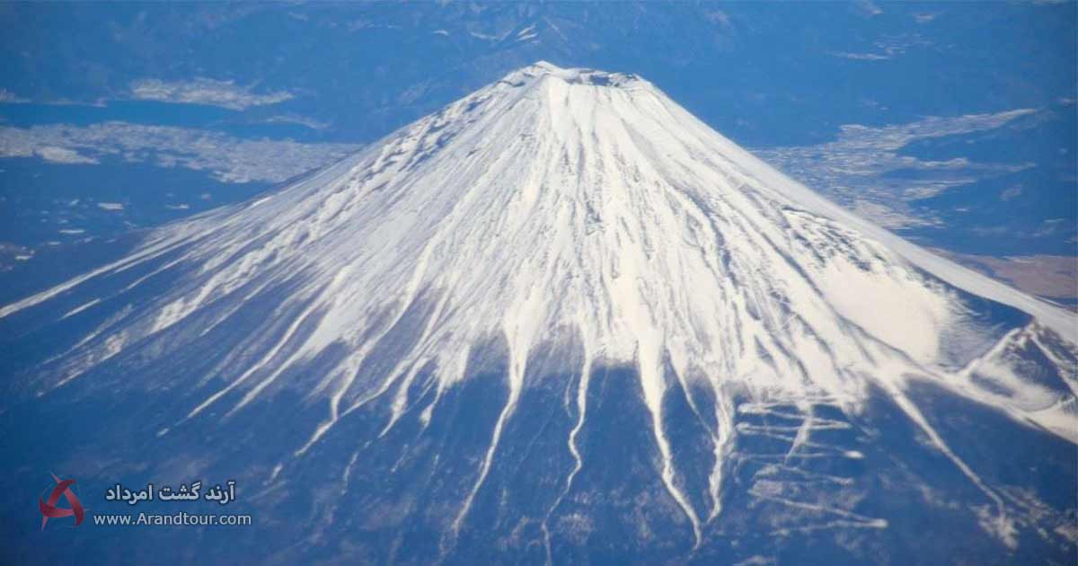 کوه فوجی از بلندترین قله ژاپن
