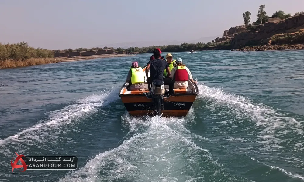 قایق سواری در رودخانه شطیط خوزستان با آرند تور