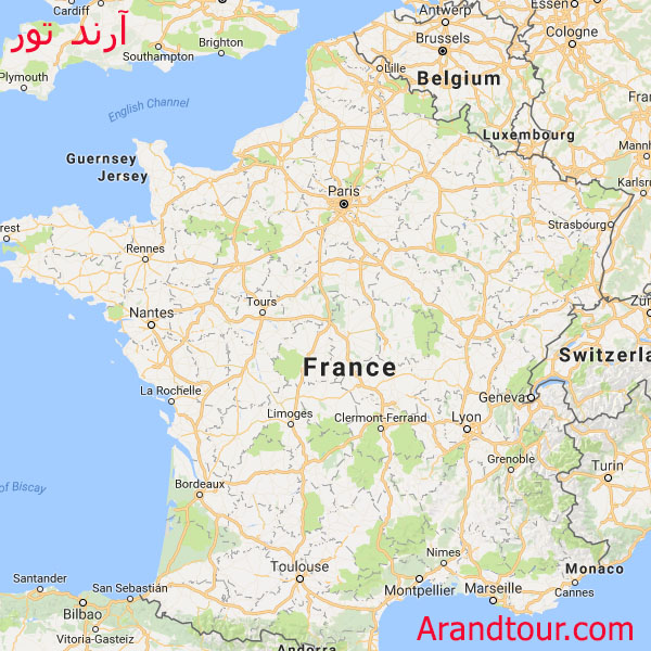 بلژیک سوئیس فرانسه پاییز 1401 نقشه