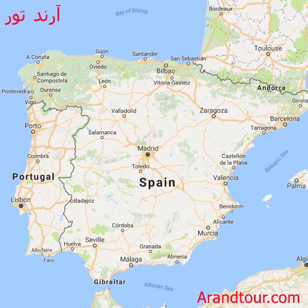 اسپانیا زمستان 1402 نقشه